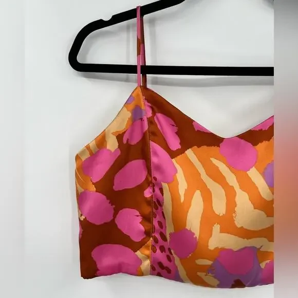 Christian Lacroix Crop Top Colorful Animal Print Art Ruched Back Y2K Size Large - Picture 3 of 13